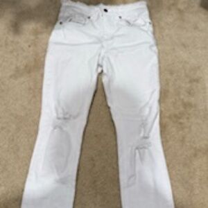 Size 0 white denim jeans